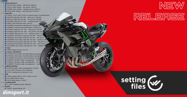 Latest and updated setting files for Kawasaki Ninja H2