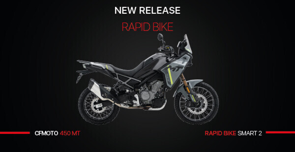 CF MOTO 450 MT plus RAPID BIKE SMART 2: STRONGER AND MORE EFFICIENT